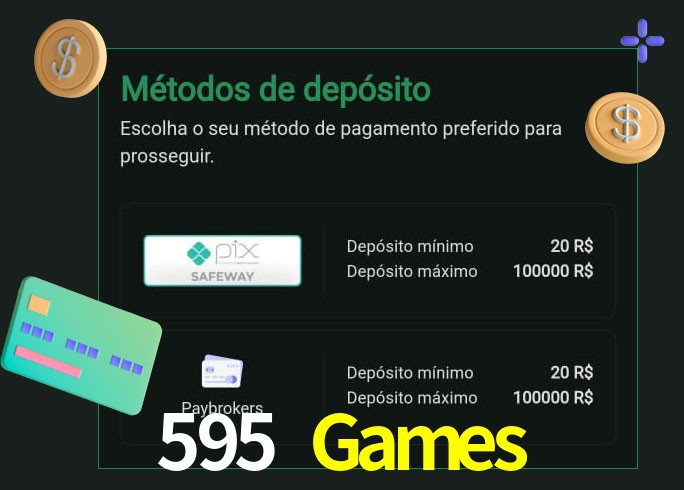 O cassino 595 Games oferece uma grande variedade de métodos de pagamento